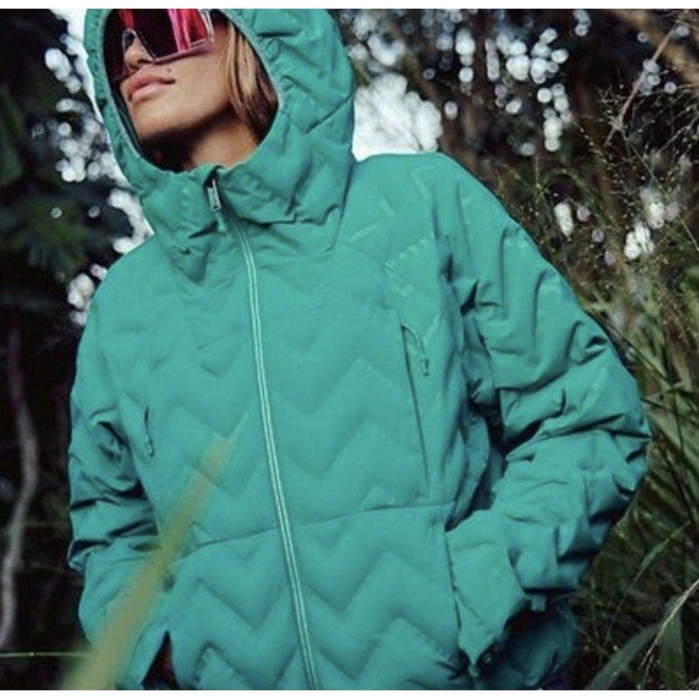 Free People Gettin' Lost Packable Puffer Jacket Green
